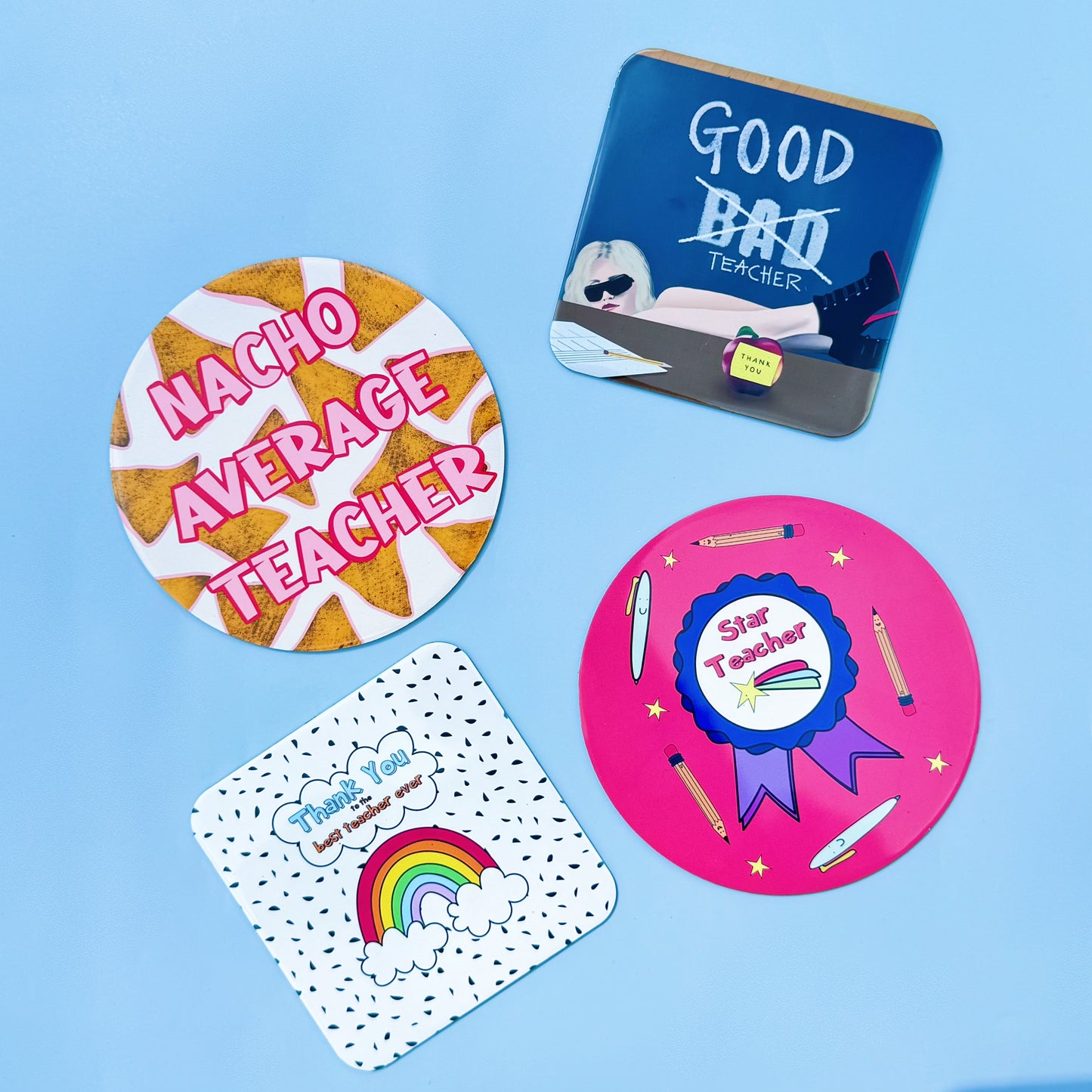 Customised fridge magnets - circle, square, heart