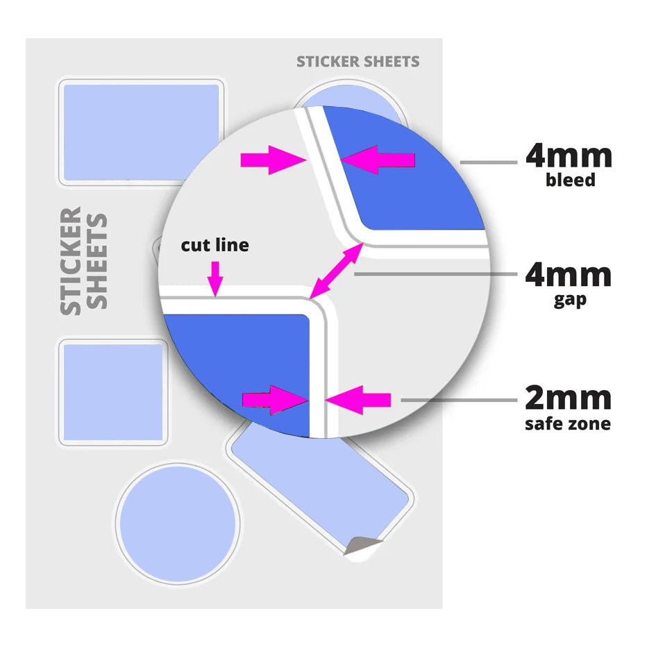 Print a vinyl sticker with your size